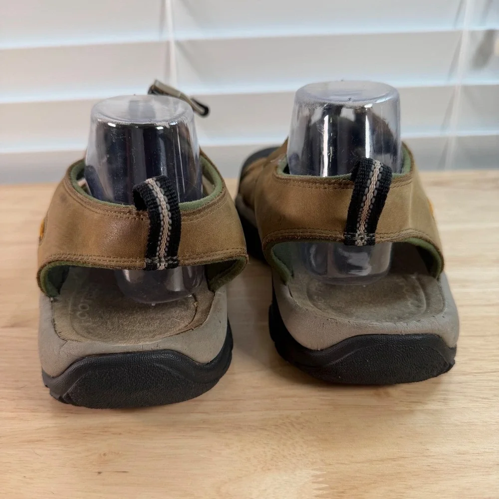 KEEN Newport Hiking Sandals Men's Brown Black Leather Waterproof Outdoor - 11